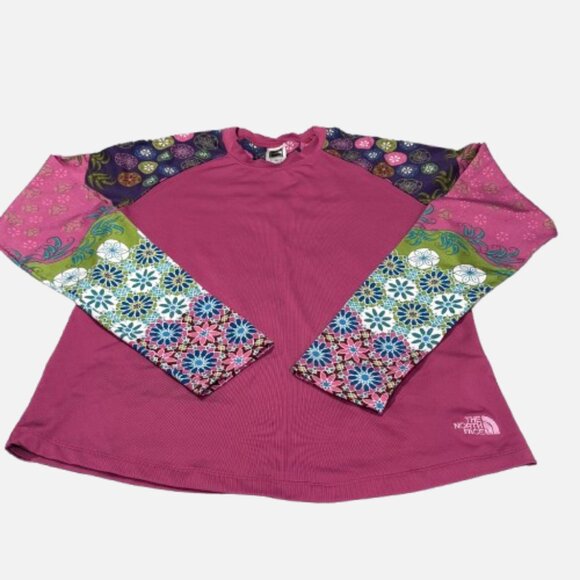 The North Face Rashguard Vapor Wick Printed Baselayer Floral Mosaic Sleeve SZ L - Picture 5 of 13